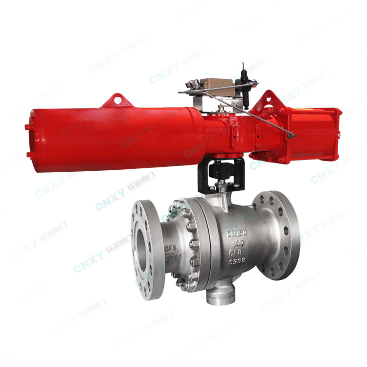 氣動固定式法蘭（lán）球閥